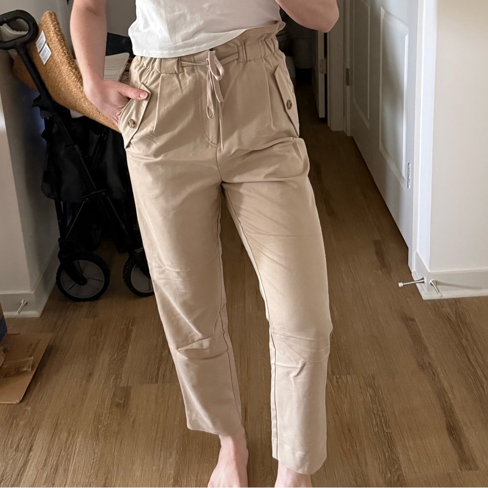 H&M Beige Drawstring Pants